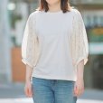 画像7: 袖ギャザートップスの材料キット（レース黒）