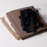 ジップブルゾンの材料キット（ブラウン）型紙付