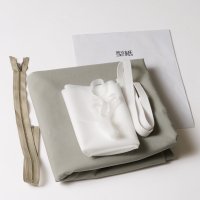ジップブルゾンの材料キット（グレイッシュグリーン）型紙付