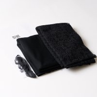 スクエアギャザートップスの材料キット（レース黒）型紙付