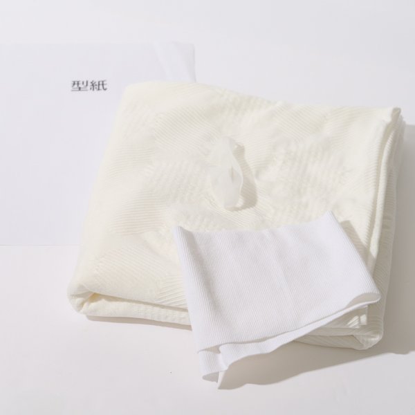 画像1: ベル＆パフTシャツの材料キット（白）型紙付