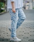 画像7: 【ニット地】2WAYストレッチ迷彩着分（1.5ｍ）ネイビー