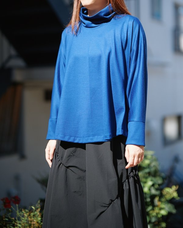 画像6: ドルマンオフネックの材料キット(ブルー)型紙付