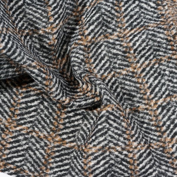 画像3: 【ニット地】ヘリンボーンニット着分（1.5ｍ）ベージュ