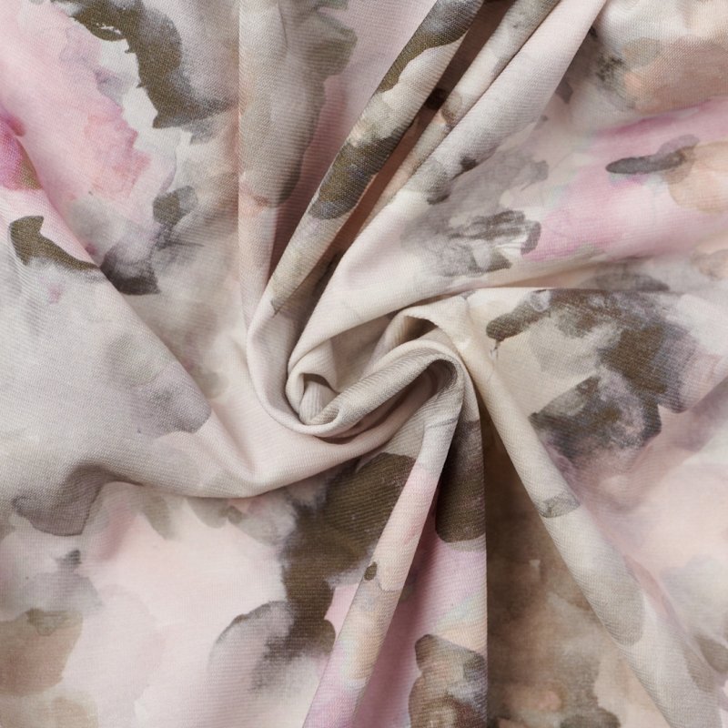 画像3: 【ニット地】強撚天竺プリント着分（1.5ｍ）ピンク (3)