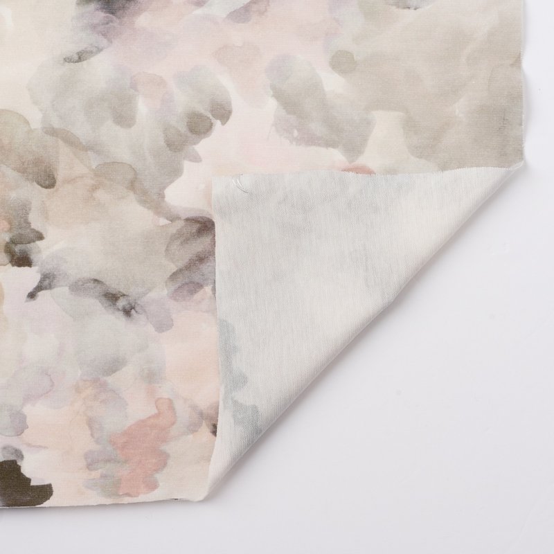 画像1: 【ニット地】強撚天竺プリント着分（1.5ｍ）ピンク (1)