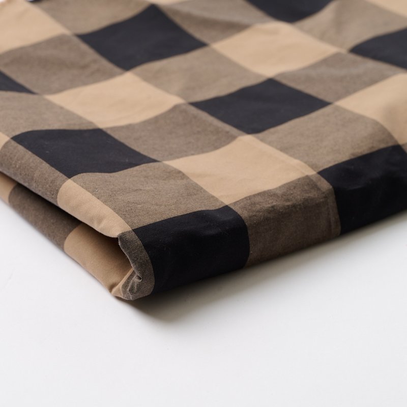 画像3: 【布帛】チェック柄ブロード（3ｍ）ベージュ (3)