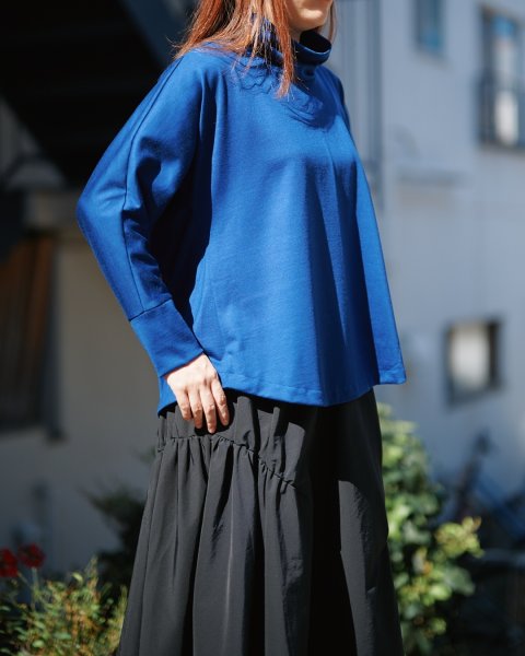 画像7: ドルマンオフネックの材料キット（ブルー）型紙付 (7)