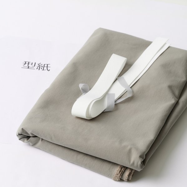 画像1: コクーンスカートの材料キット（グレー）型紙付 (1)